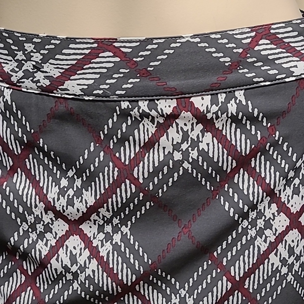 GORDON COOPER GOLF Plaid Gray and Red Women's Skirt SIZE 12 - Picture 2 of 12